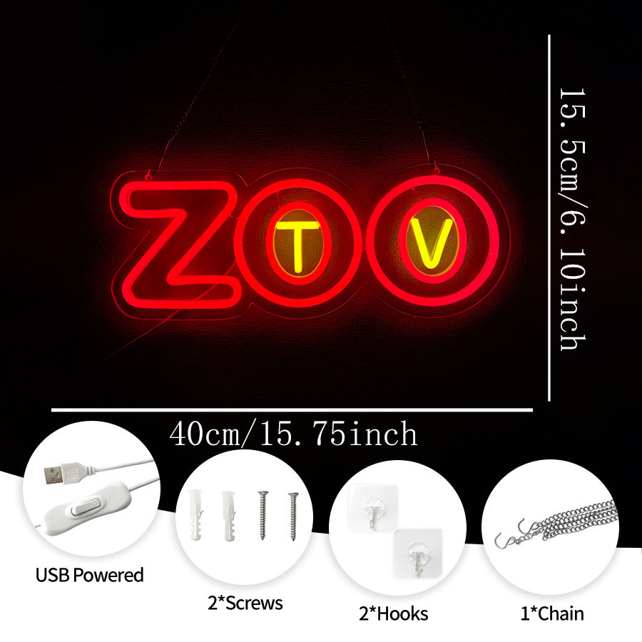 Zoo Tv Neon Sign, Led Letter I - Zoo Party Games review and price