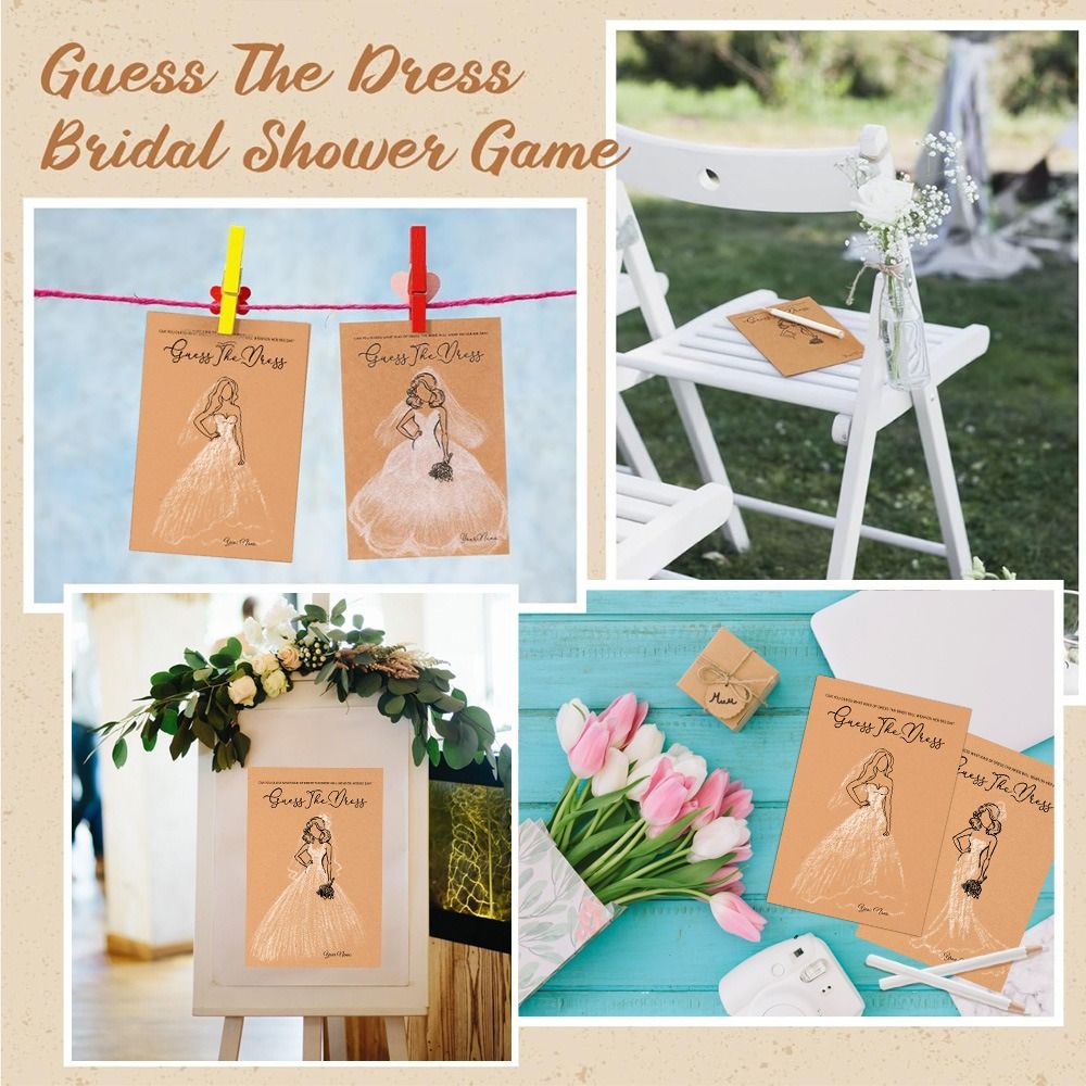 10Pcs Guess The Dress Bridal S - Party Games Bridal Shower review and price