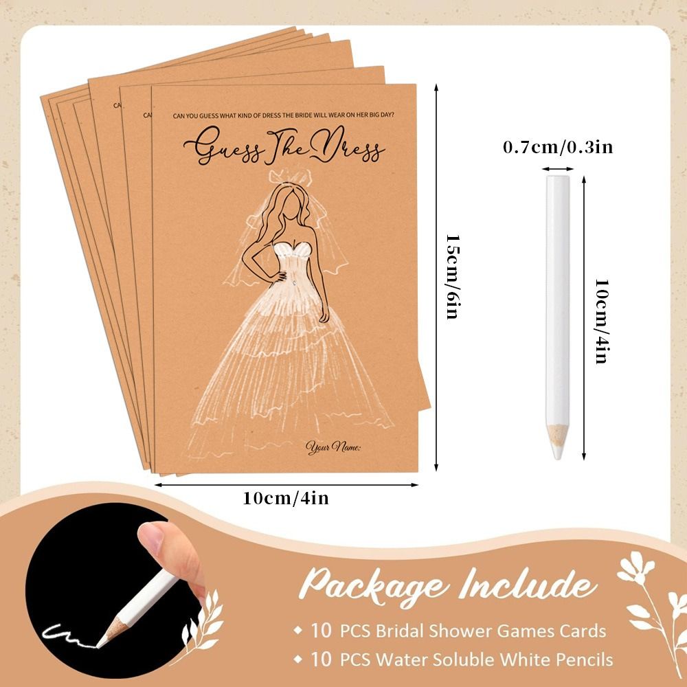 10Pcs Guess The Dress Bridal S - Party Games Bridal Shower review and price