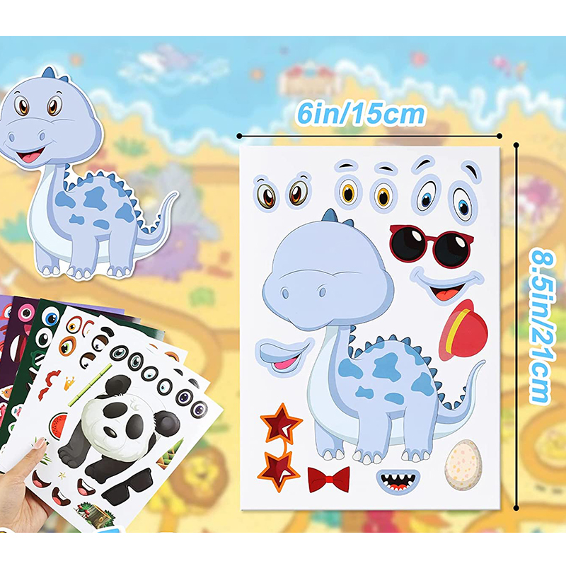 12/24 Sheets Make a Face Stick - Zoo Party Games review and price