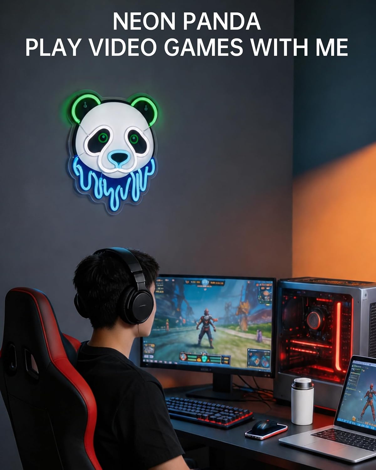 Panda LED Neon Sign USB Neon L - Zoo Party Games review and price