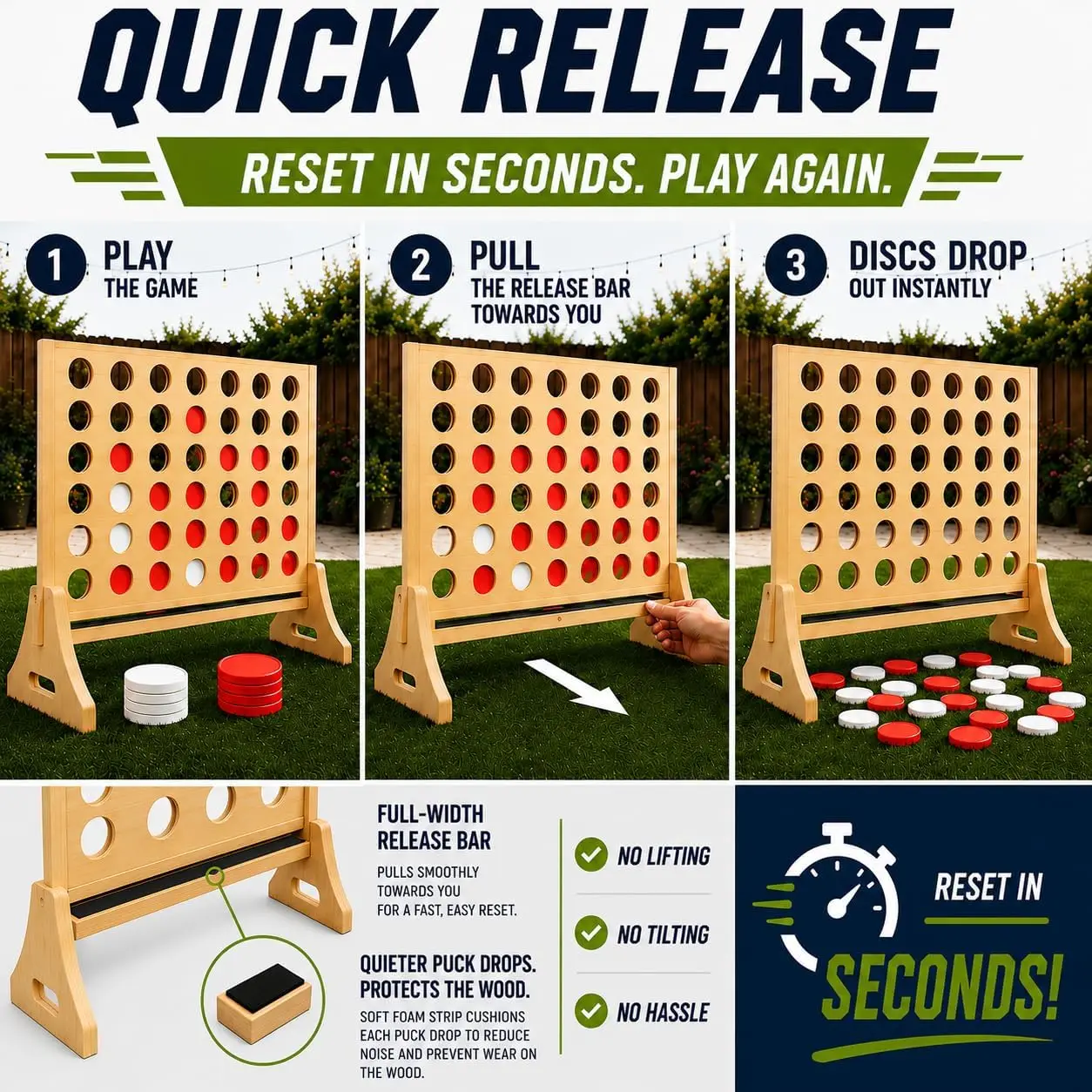 Giant 4 in a Row Game for Fami - Party Games Easter For Family review and price