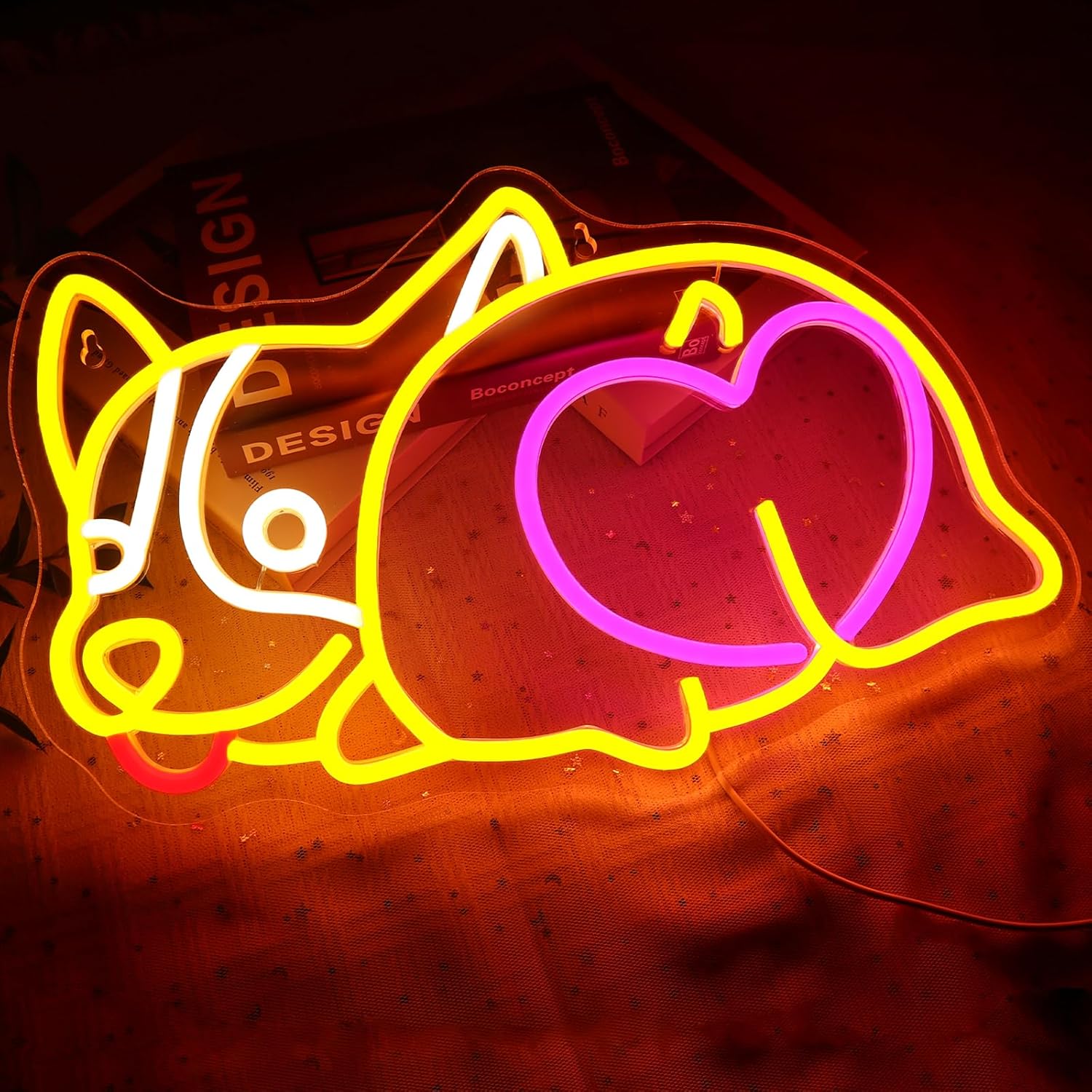 Corgie Dog Neon Sign USB Power - Zoo Party Games review and price