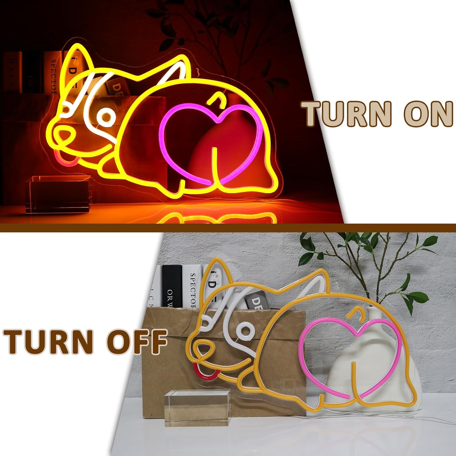 Corgie Dog Neon Sign USB Power - Zoo Party Games review and price